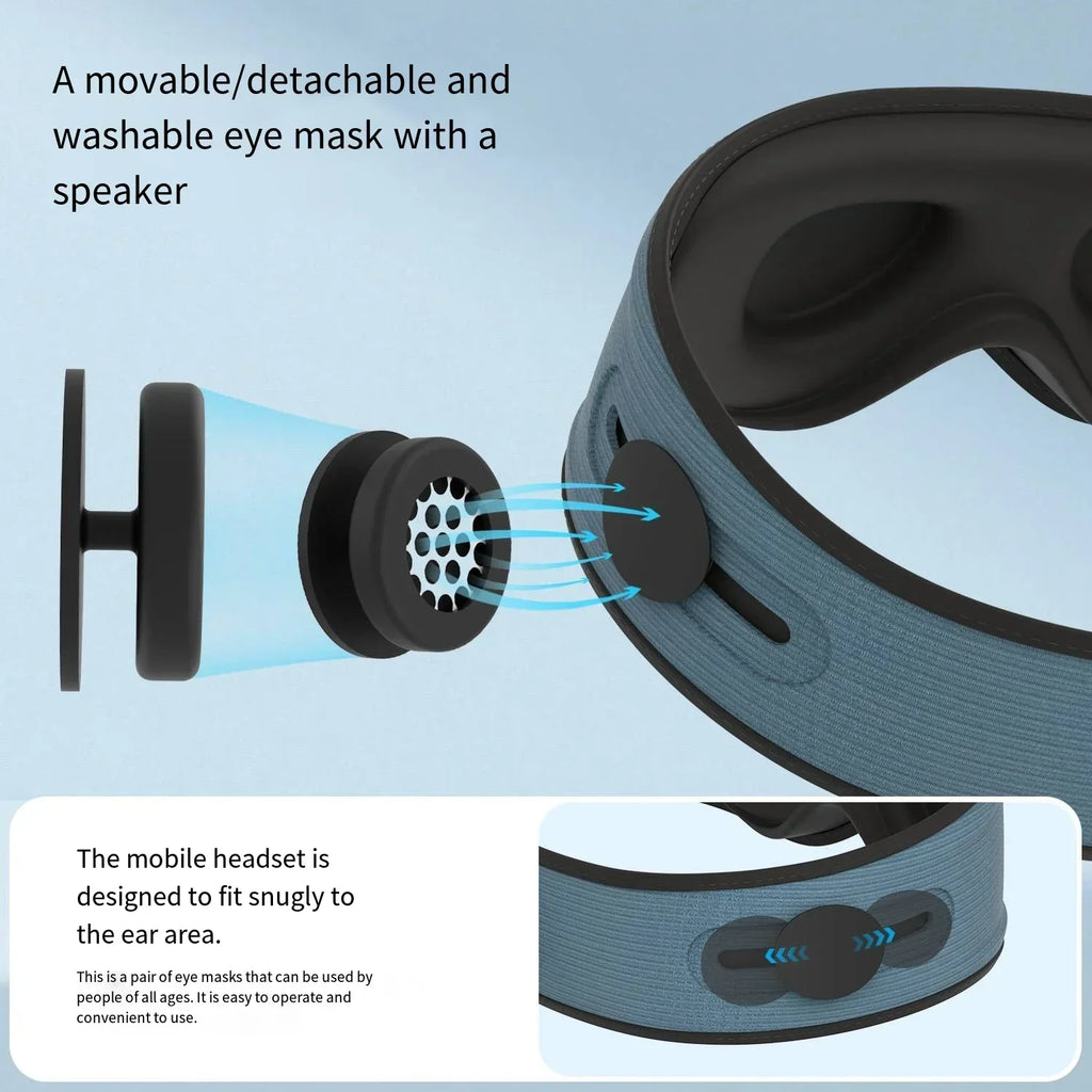 Comfort Sleep 3D Ergonomic Bluetooth Eye Mask — Memory Foam Cushion