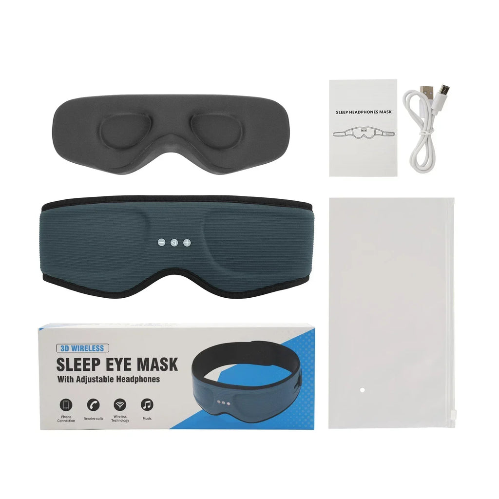 Comfort Sleep 3D Ergonomic Bluetooth Eye Mask — Memory Foam Cushion