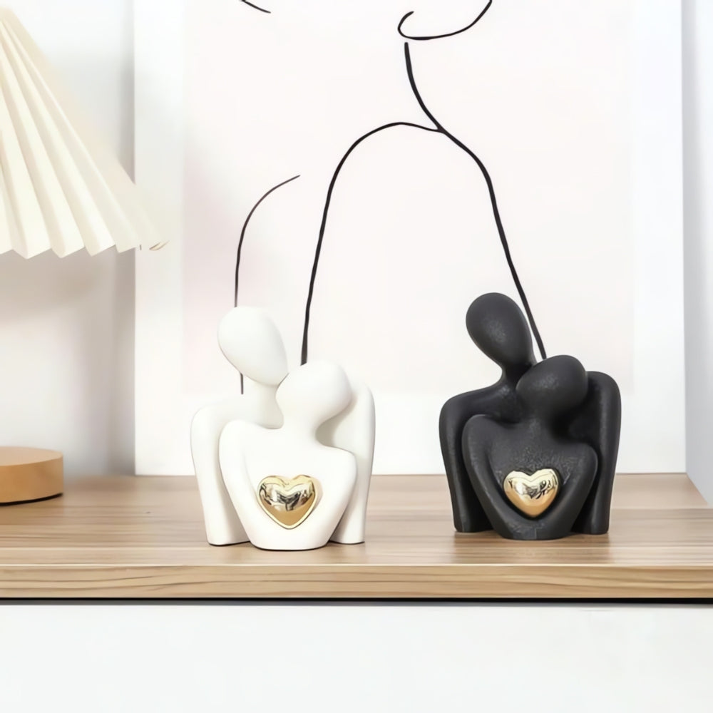 Modern Resin Abstract Figurine With Elegant Couple Design
