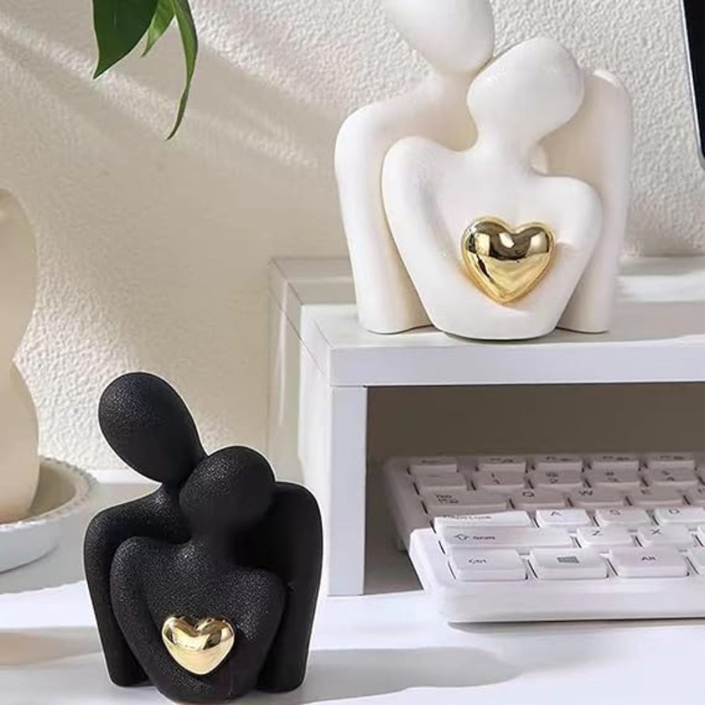 Modern Resin Abstract Figurine With Elegant Couple Design