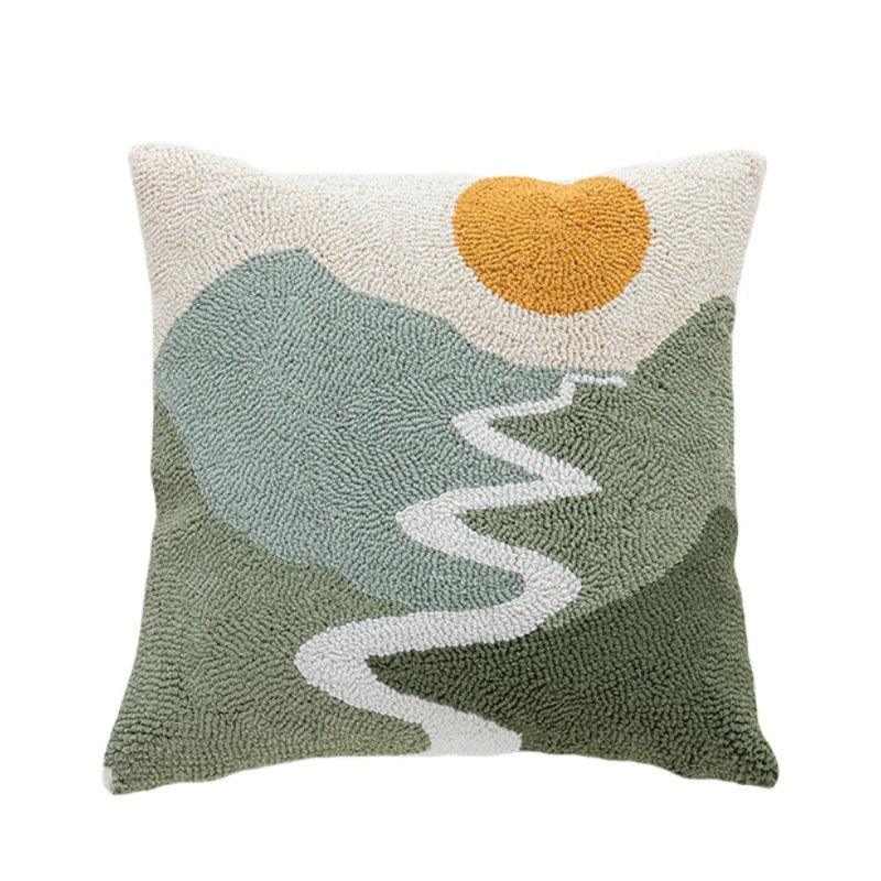 Cushion Cover In Velvet Fabric With Abstract Design Soft Fabric