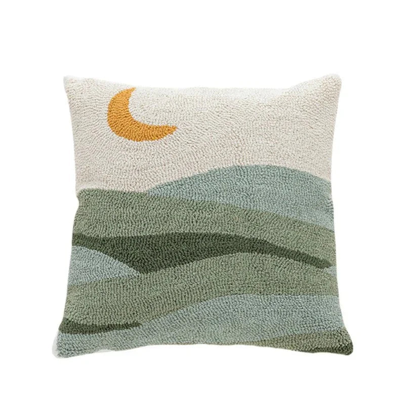 Cushion Cover In Velvet Fabric With Abstract Design Soft Fabric