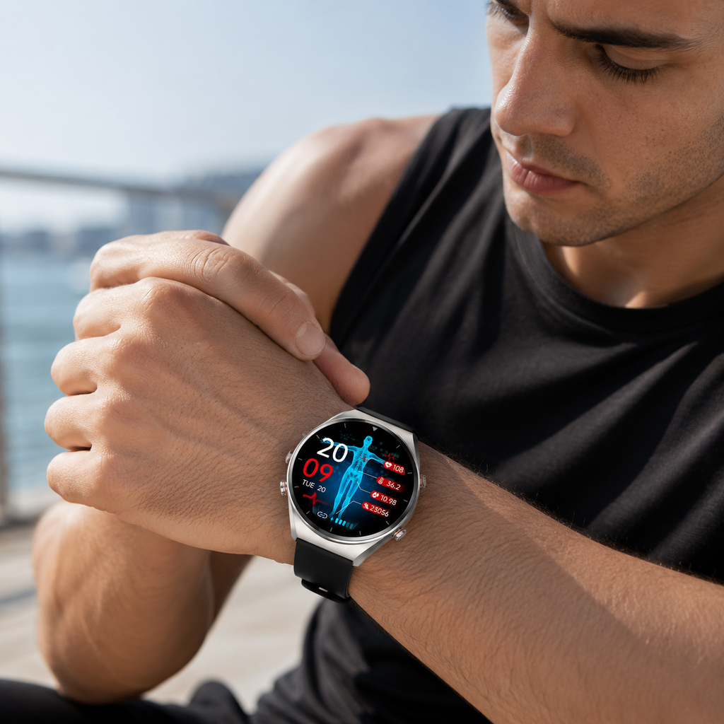 Active Life aktivitetsmätare för hela dagen – smartklocka med integrerad pulssensor