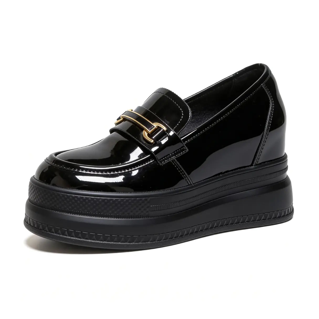Adams 9cm Height Increasing Shoes With Platform Silhouette And Gold Tone Detail