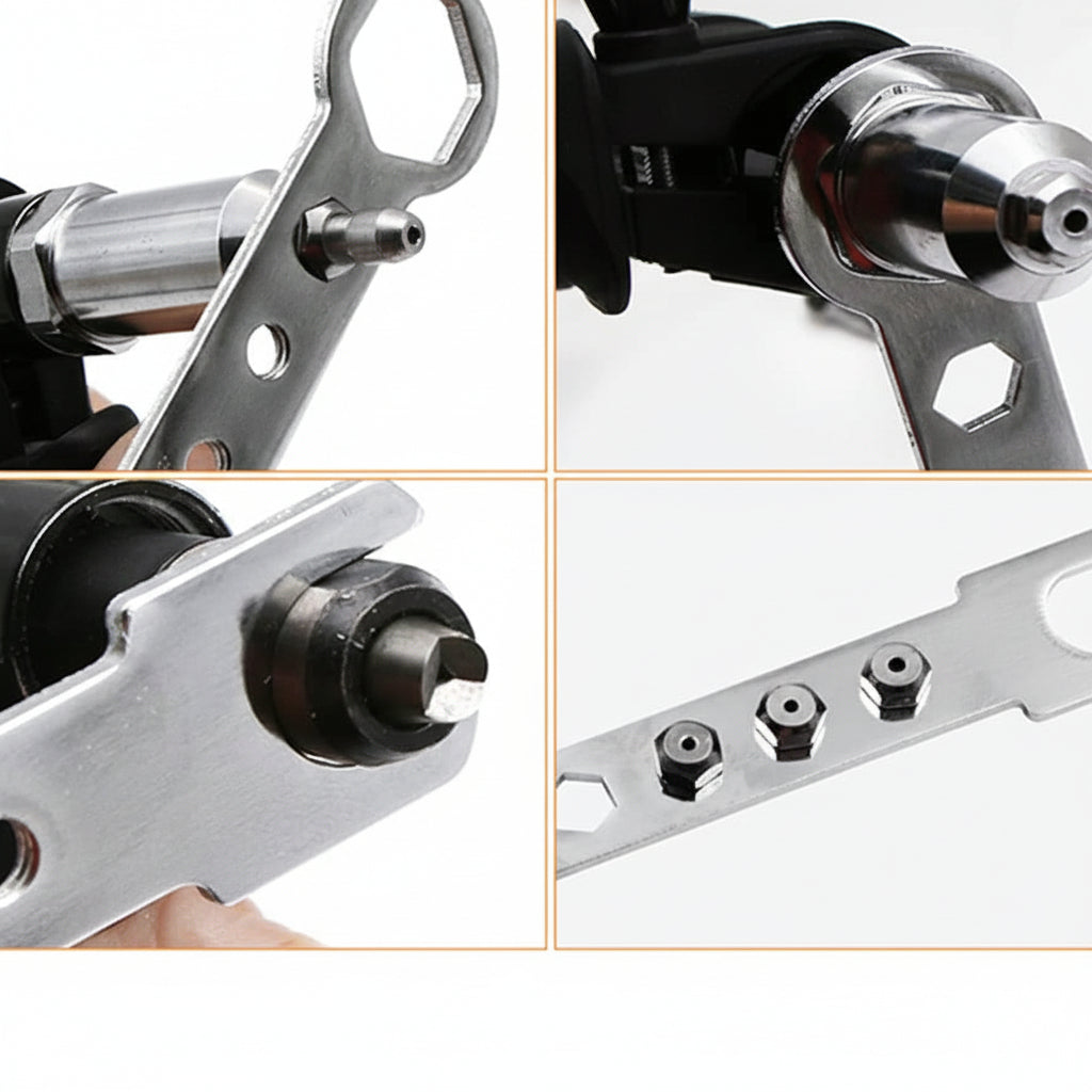 Rivet Gun Drill Adapter Kit Interchangeable Nozzles | Meowbutter