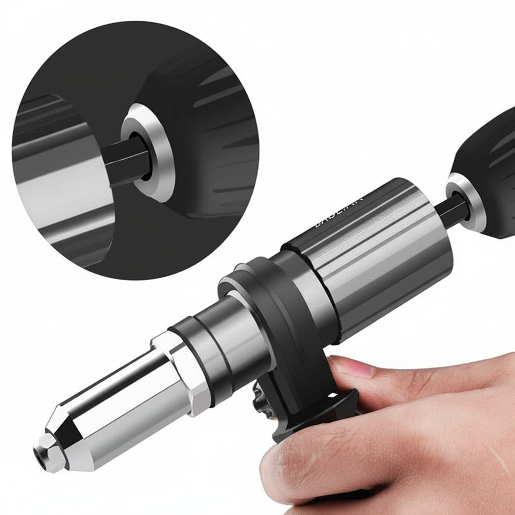 Rivet Gun Drill Adapter Kit Interchangeable Nozzles | Meowbutter
