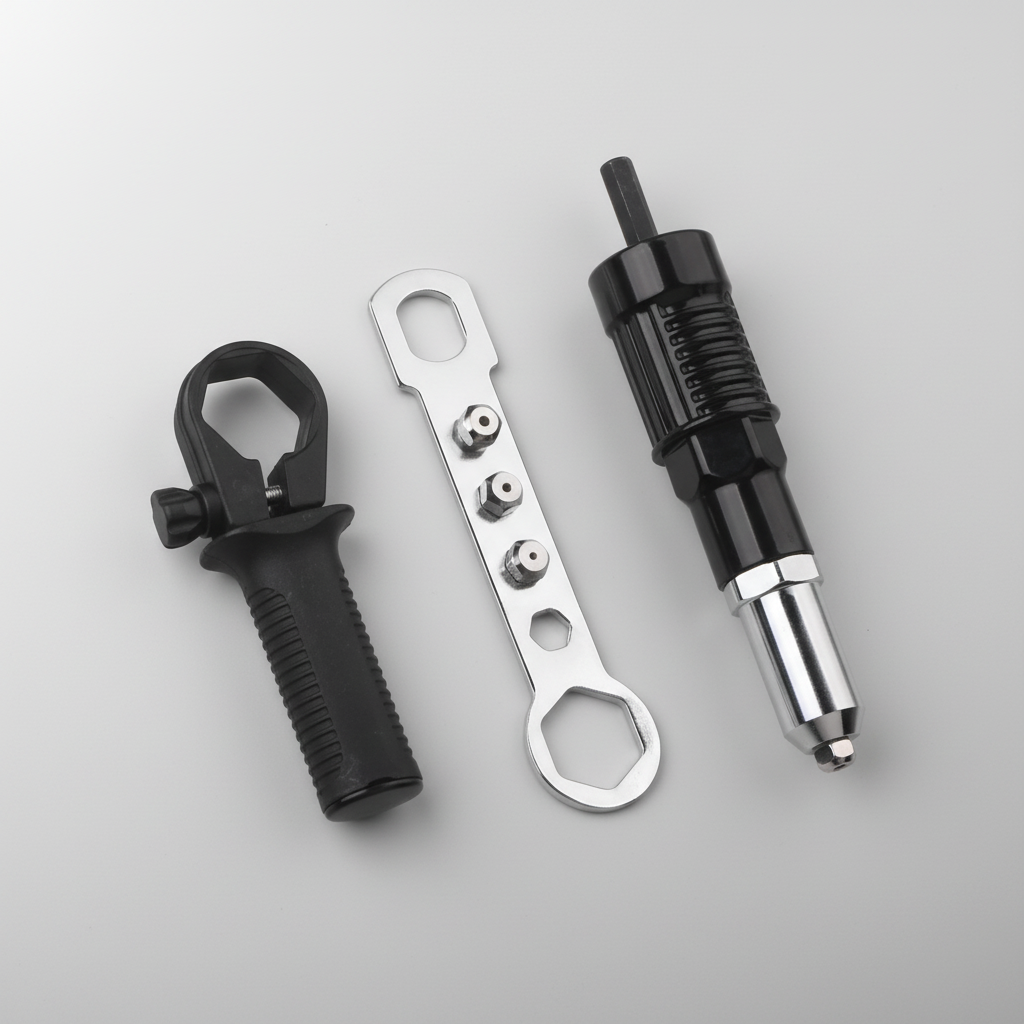 Rivet Gun Drill Adapter Kit Interchangeable Nozzles | Meowbutter
