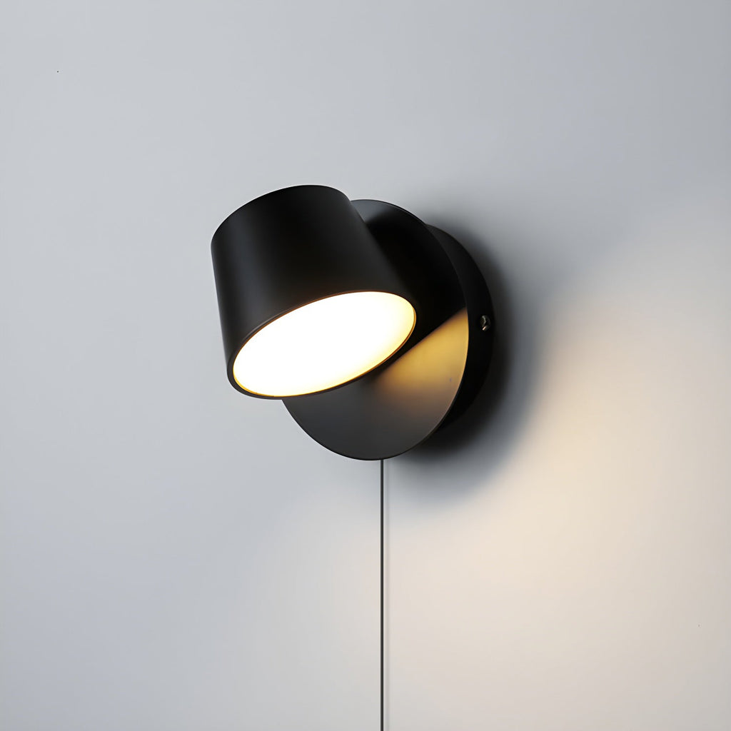 Wall Lamp With LED For Reading In Black And White Finish