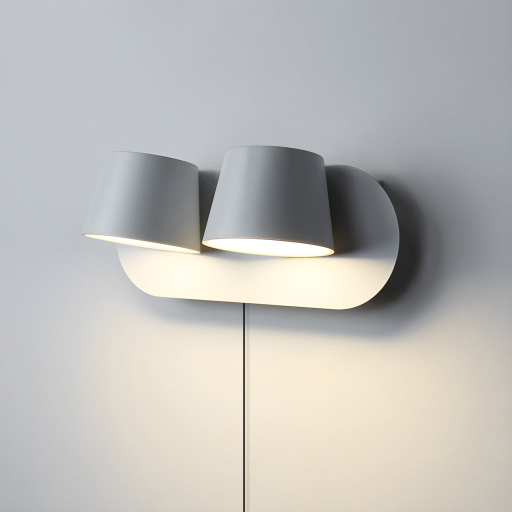 Wall Lamp With LED For Reading In Black And White Finish