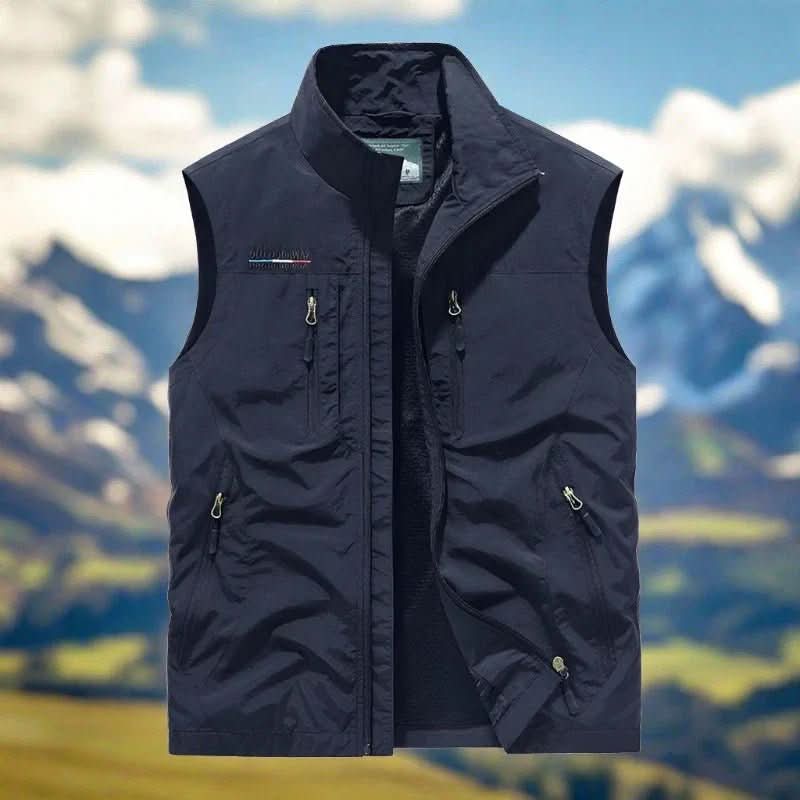 Five-Pocket AdventurePro Outdoor Vest for Men — Lightweight, Water-Repellent