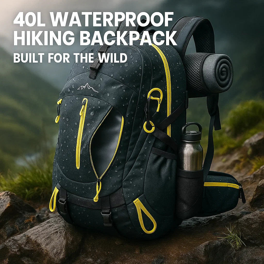 40L Adventure Ready Waterproof Hiking Backpack — Ergonomic Comfort