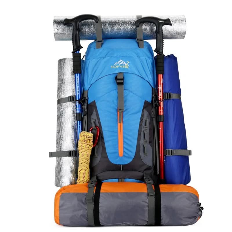 70L Taktischer Rucksack – Wasserdichtes Nylon – Gepolsterte Träger – Dunkelblau, Hellblau & Schwarz | meowbutter