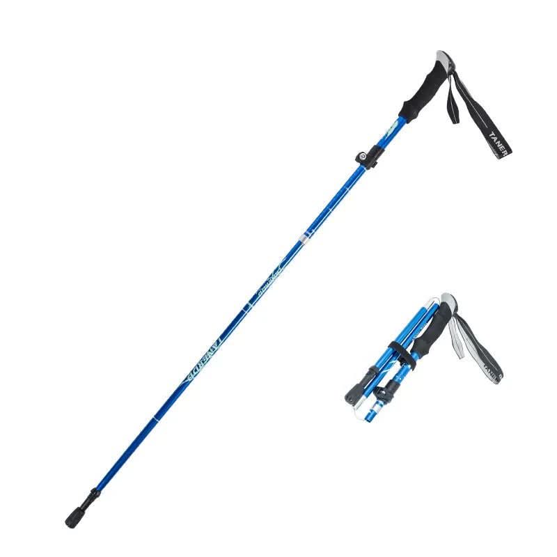 Adventure Trek Ultra Light Adjustable Length Trekking Poles — Extendable Interlocking Mechanism