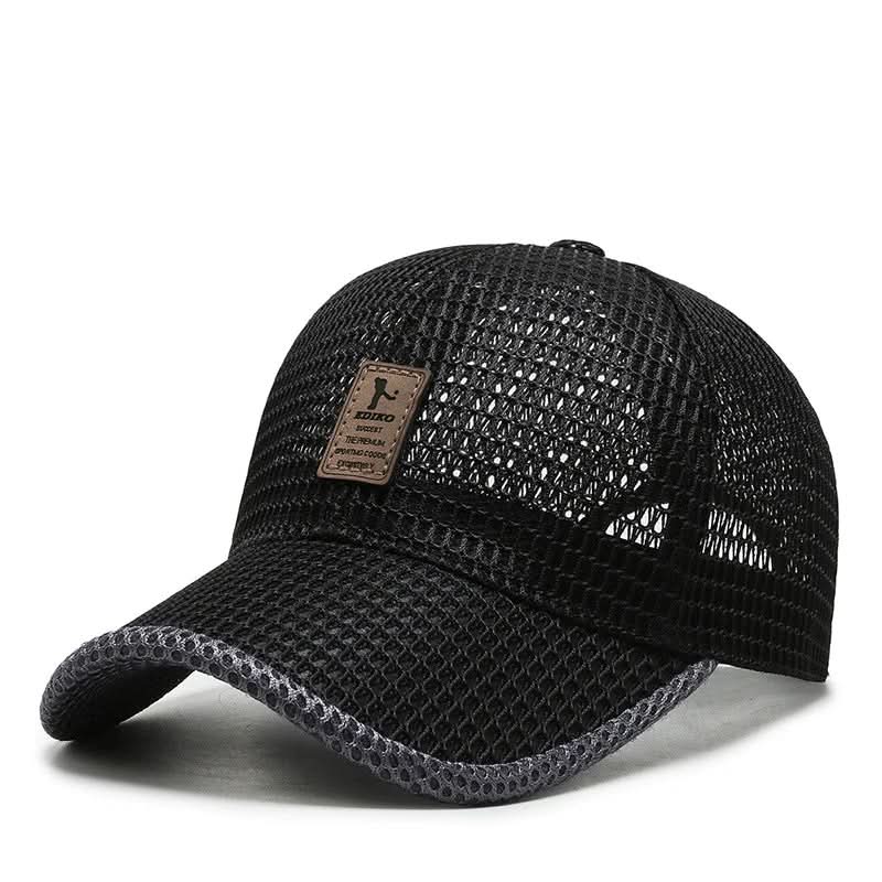 Casquette en maille respirante AeroBreeze — calotte et panneaux latéraux légers, fermeture arrière à bouton-pression réglable