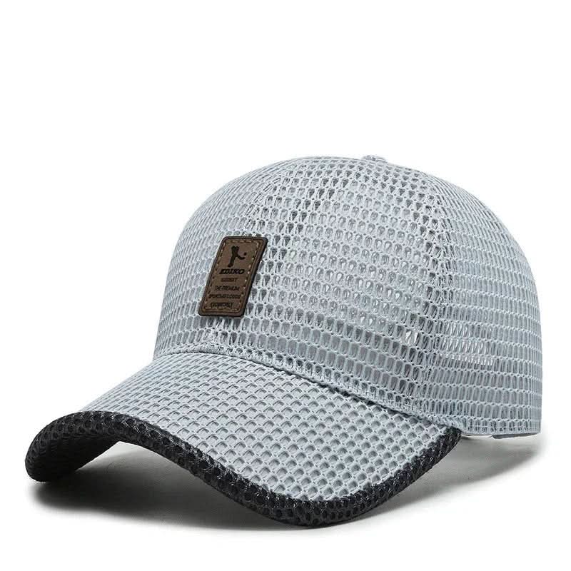 Casquette en maille respirante AeroBreeze — calotte et panneaux latéraux légers, fermeture arrière à bouton-pression réglable