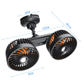 AeroBreeze vezeték nélküli autóventilátor — 4000 mAh-s akkumulátor, három sebességfokozat