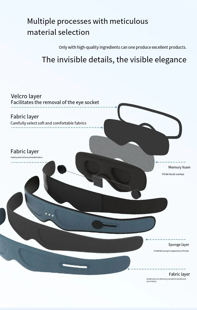 Comfort Sleep 3D Ergonomic Bluetooth Eye Mask — Memory Foam Cushion