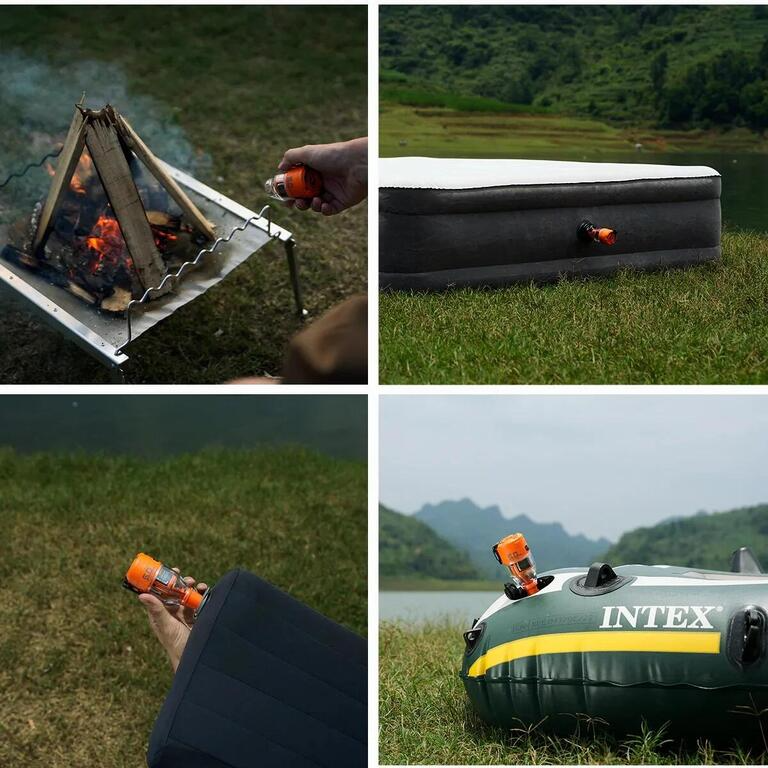 Nafukovač AirBlaze Pro s dvojí funkcí — integrovaná LED lucerna, 500 L/min, 5 kPa