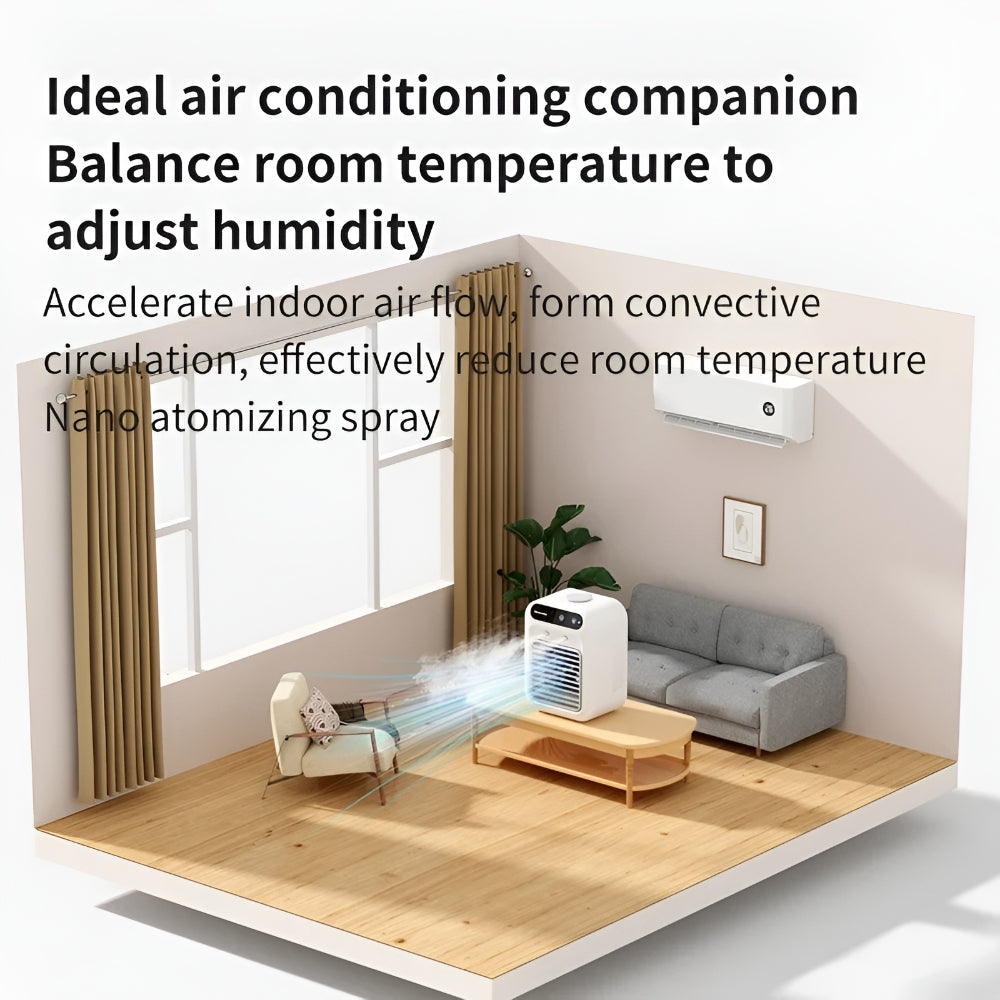 Condizionatore d'aria portatile da scrivania con ventilatore umidificatore | Meowbutter