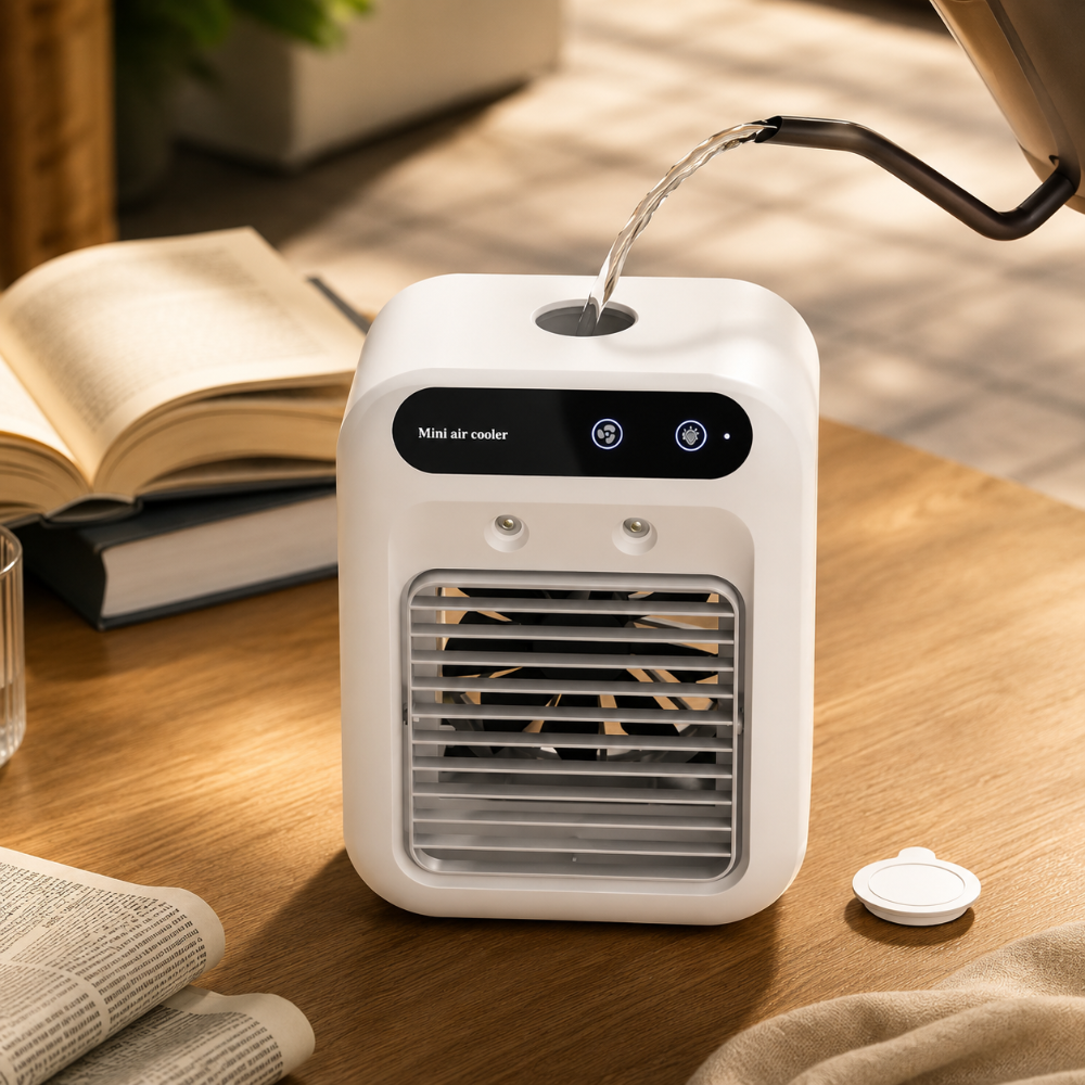 Condizionatore d'aria portatile da scrivania con ventilatore umidificatore | Meowbutter