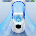 Ventoinha USB AirCooler — Design sem lâminas, controlo de 6 velocidades, temporizador integrado, humidificação silenciosa