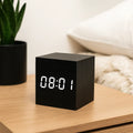Digital LED Cube Alarm Clock — Time, Date, and Temperature Display