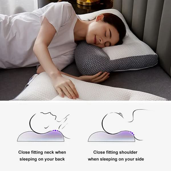 Travesseiro Ergonómico para o Pescoço para Sono Sem Dor e Conforto | meowbutter