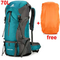 Alpivento 70L Trekking Pack — Rain Cover, Ergonomic Design, Sealed Lower Pocket