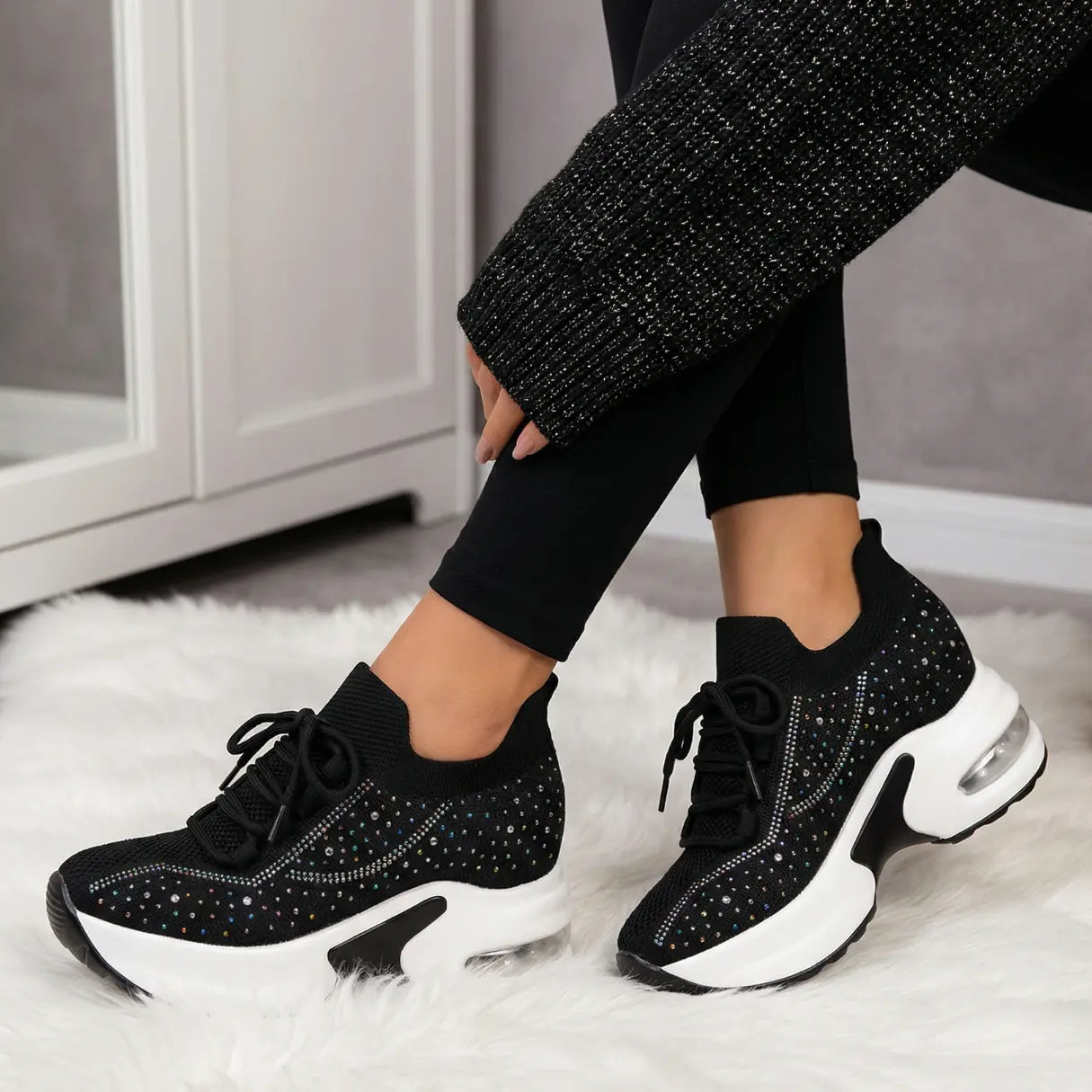 Aluna 10cm Elevation Sneakers With Invisible Elevation Technology