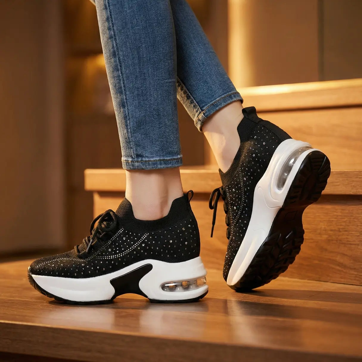 Aluna 10cm Elevation Sneakers With Invisible Elevation Technology