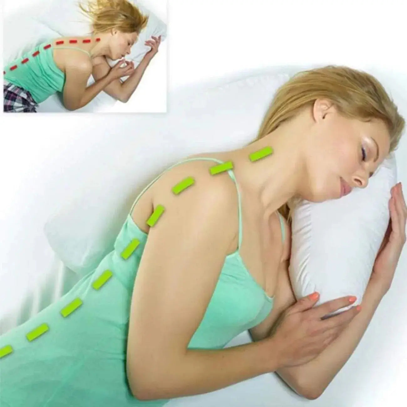 Cuscino Contour con Design a Forma di U per un Sonno Rilassante