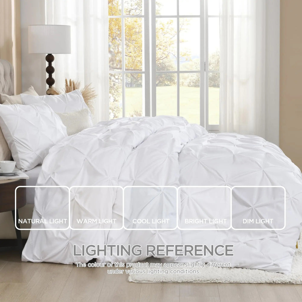 Pleated Pinch Duvet Covering Set For Modern Bedroom Online