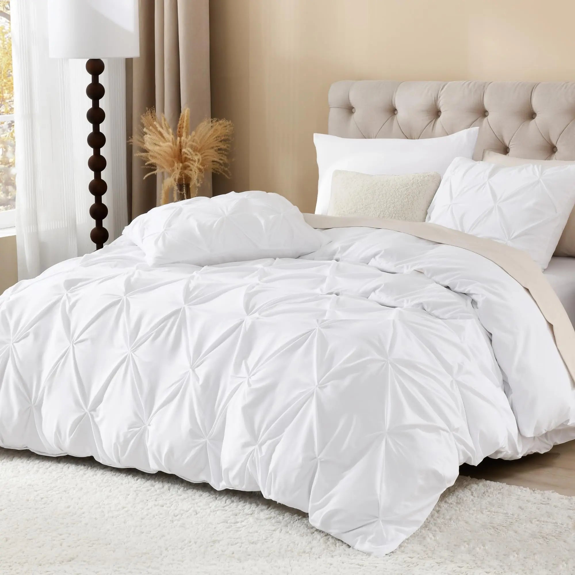 Pleated Pinch Duvet Covering Set For Modern Bedroom Online