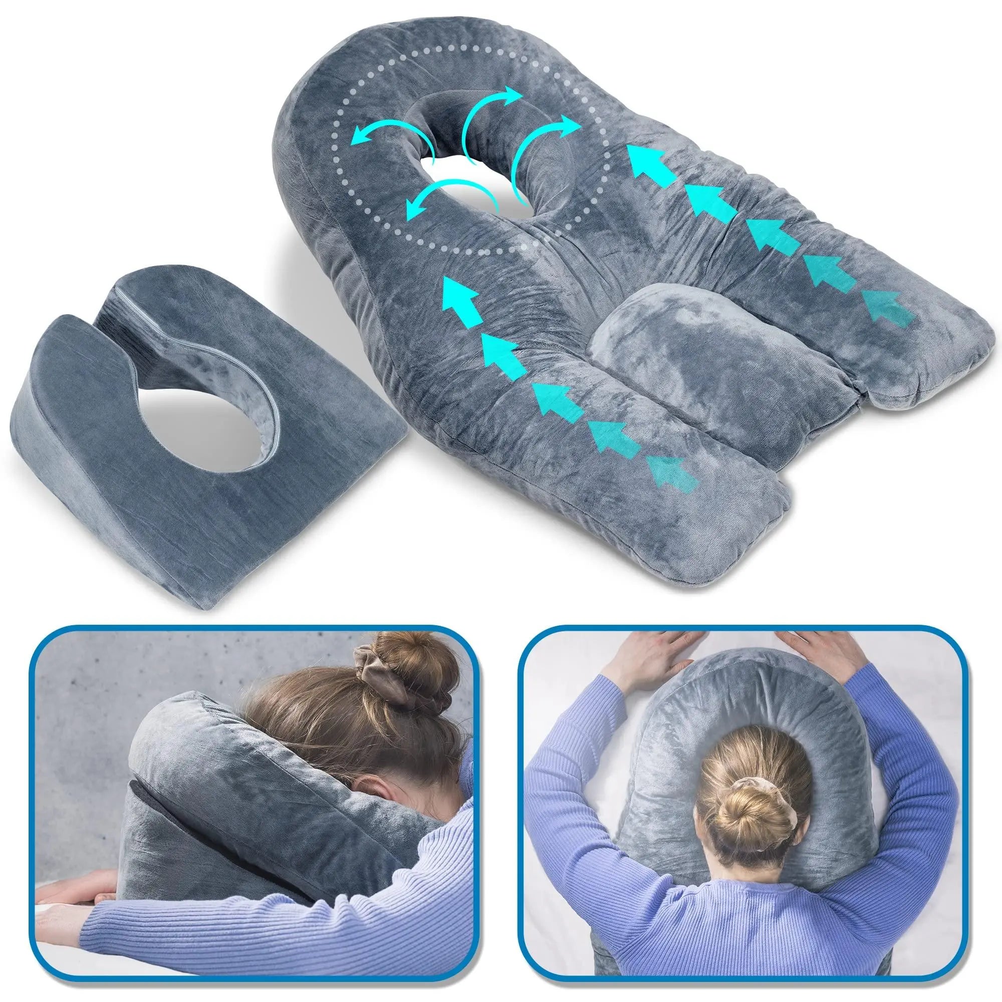 Prone Rest Pillow For Comfortable Face Down Support