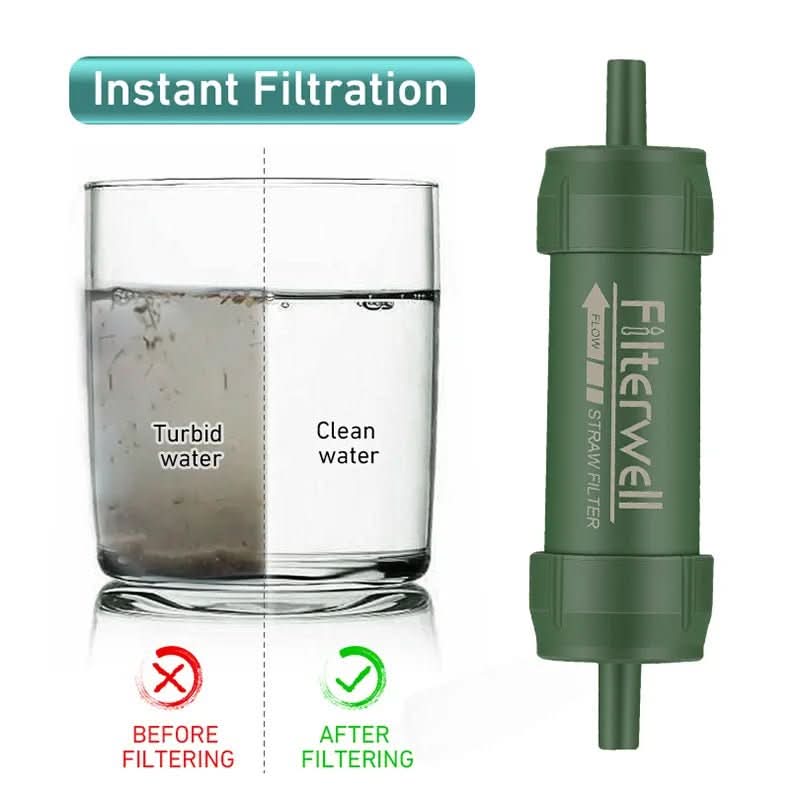 AquaPure Outdoor Hydration Filter Straw — kompaktní ruční čistička vody
