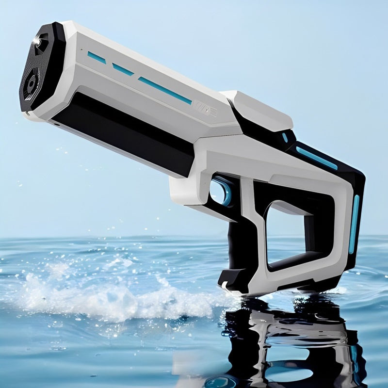 Lanzador de agua eléctrico Aqua Blaster — sistema de recarga automática, ciclo de 10 segundos