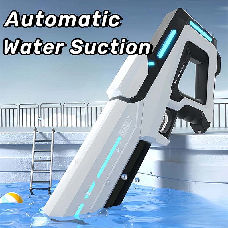 Lanzador de agua eléctrico Aqua Blaster — sistema de recarga automática, ciclo de 10 segundos