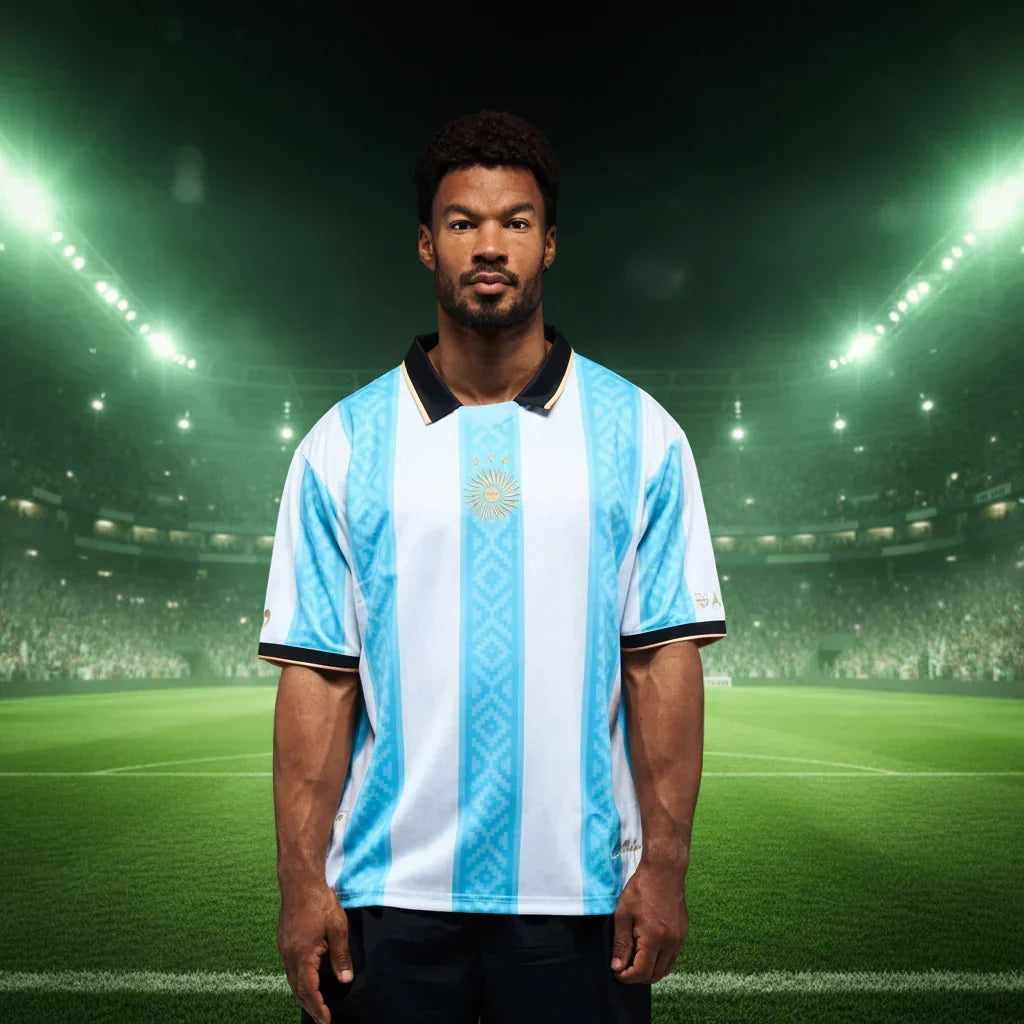 Argentinas fotballdrakt til VM 2026 — kortermet herremodell med ledig passform