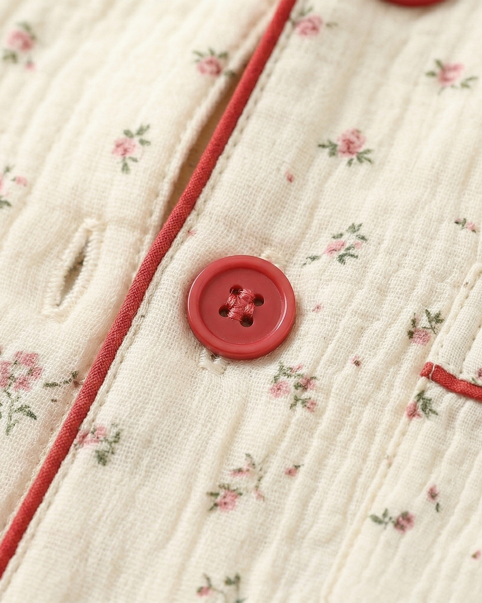 Set pigiama Flora in cotone mussola 100% per un comfort traspirante