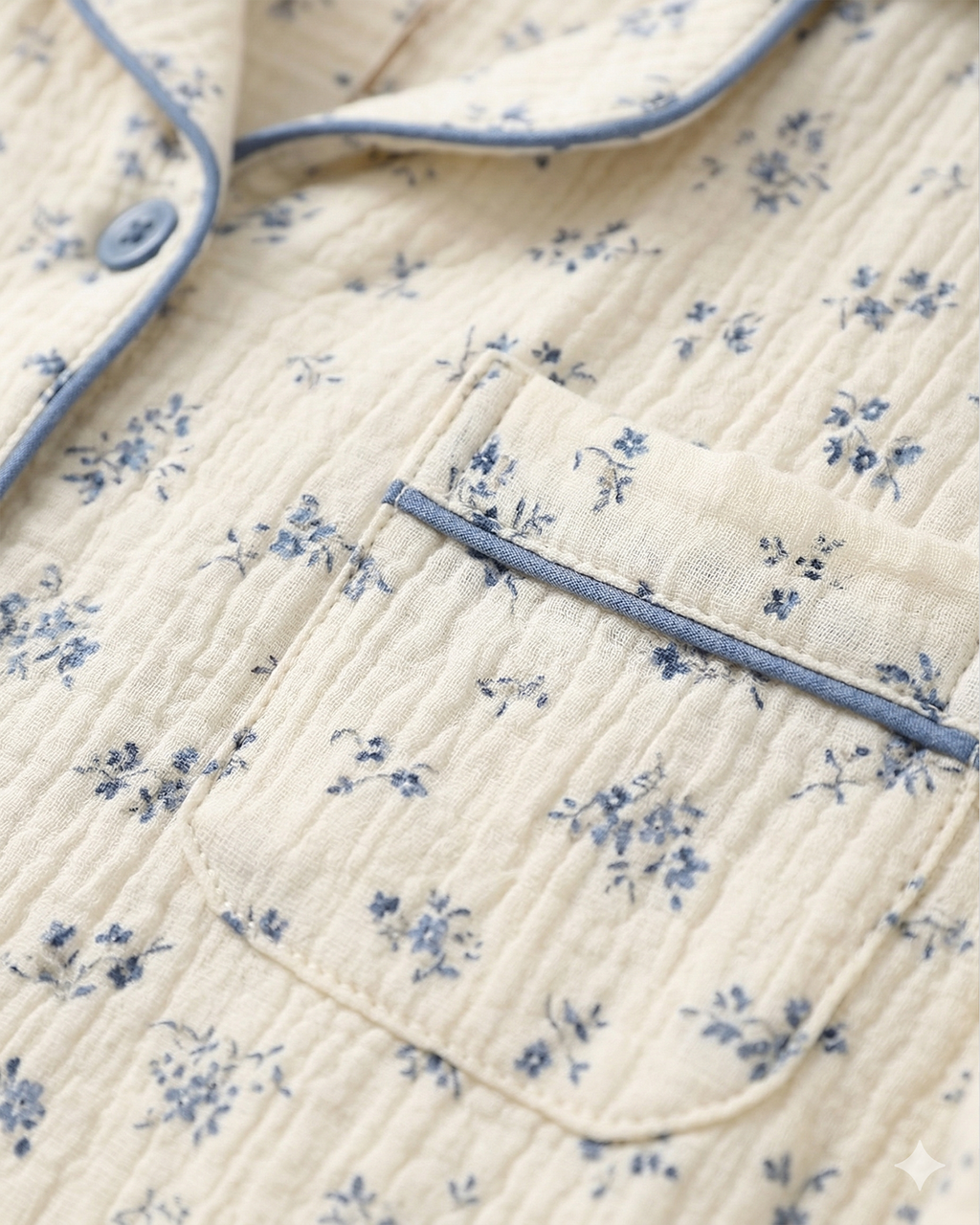 Set pigiama Flora in cotone mussola 100% per un comfort traspirante