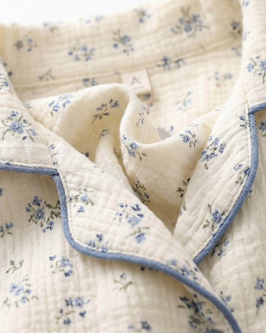Set pigiama Flora in cotone mussola 100% per un comfort traspirante