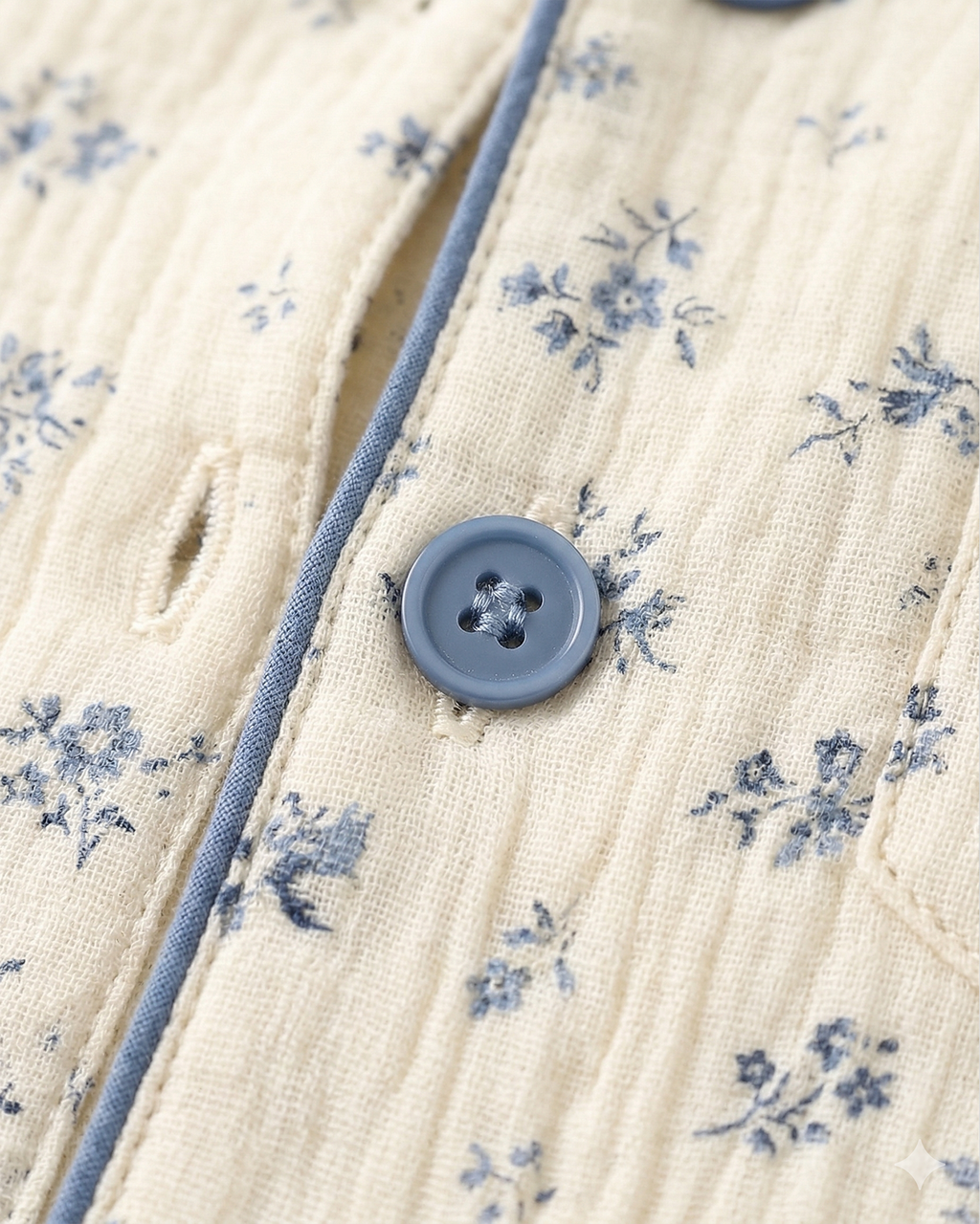 Set pigiama Flora in cotone mussola 100% per un comfort traspirante