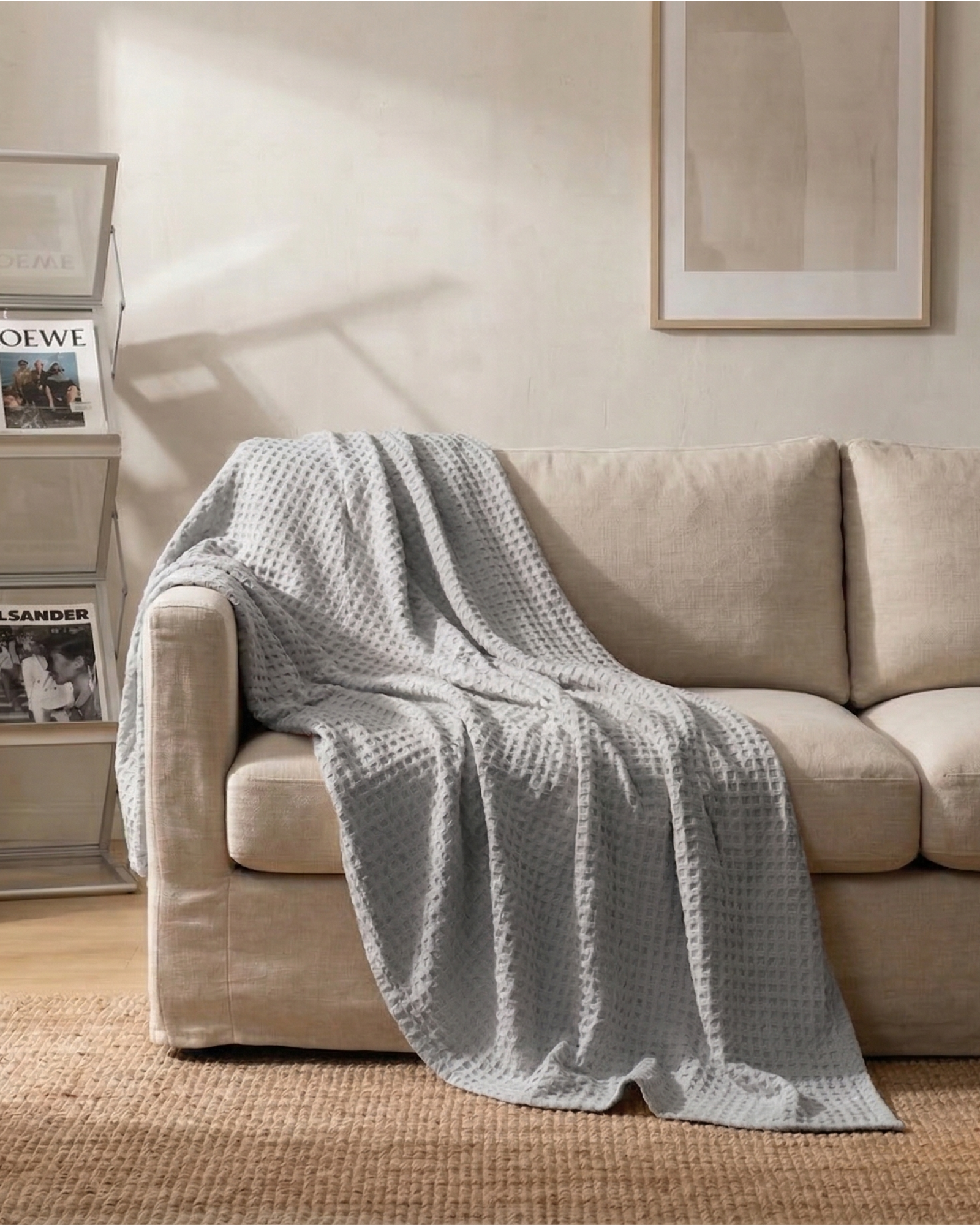 Classic Waffle Blanket Made From 100 Percent Cotton