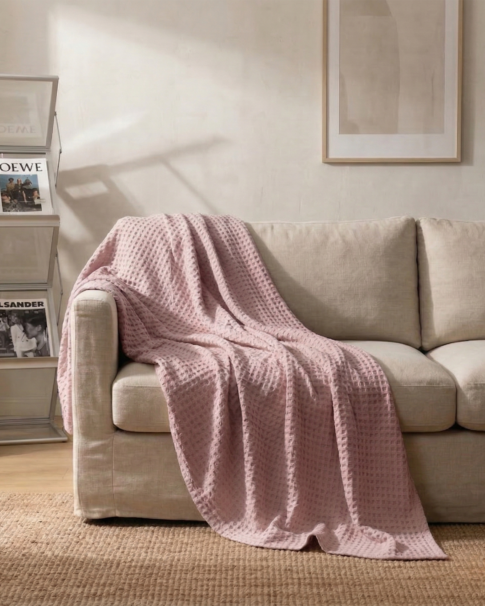 Classic Waffle Blanket Made From 100 Percent Cotton