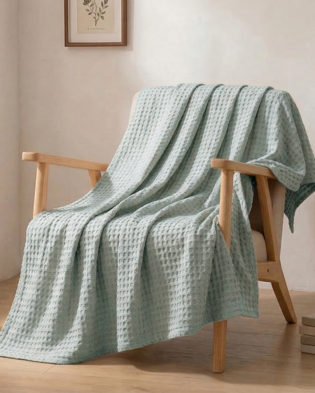 Classic Waffle Blanket Made From 100 Percent Cotton