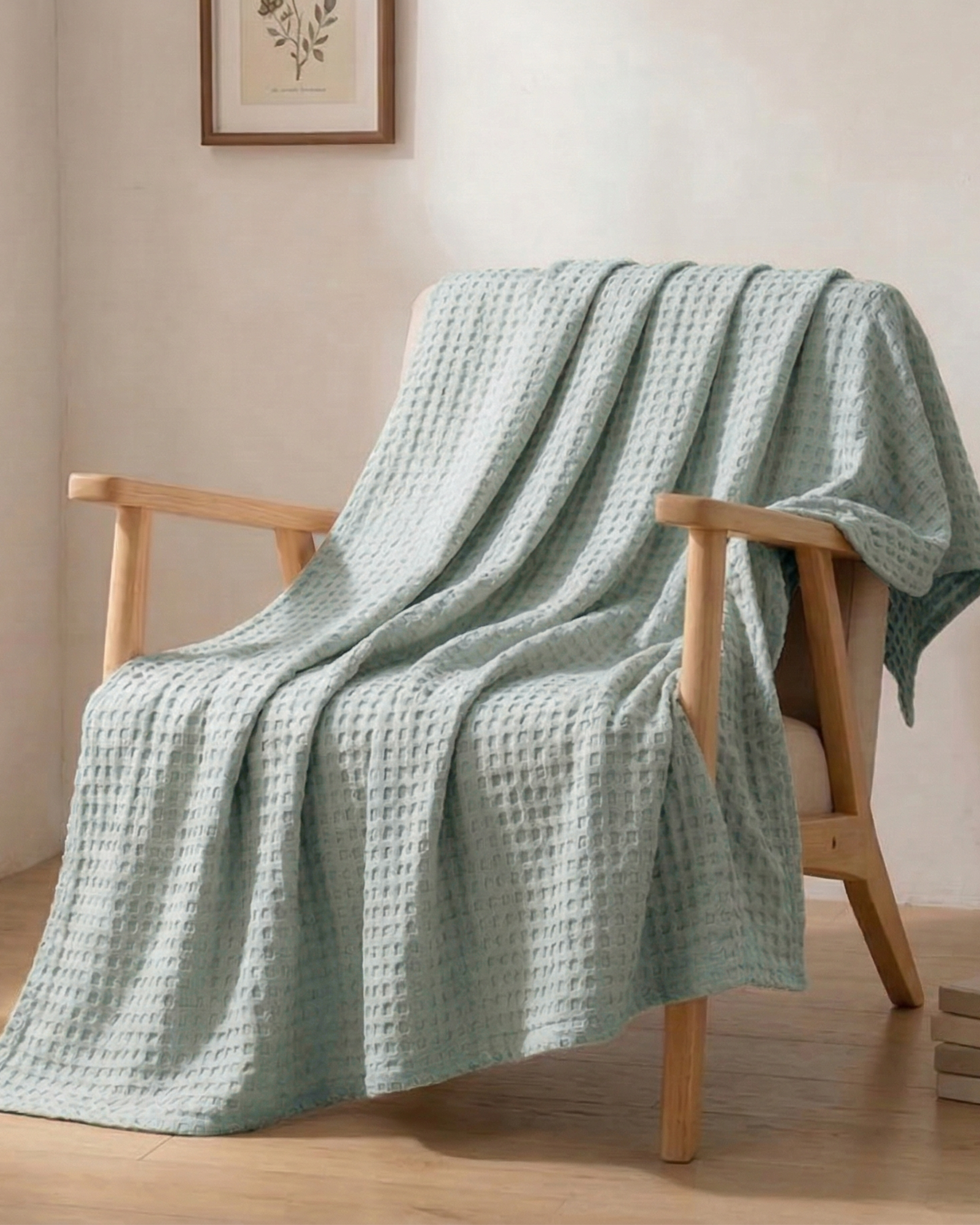 Classic Waffle Blanket Made From 100 Percent Cotton