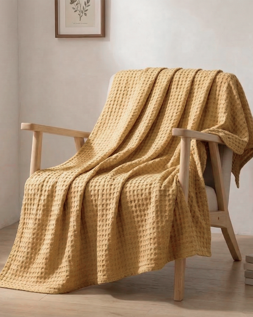 Classic Waffle Blanket Made From 100 Percent Cotton