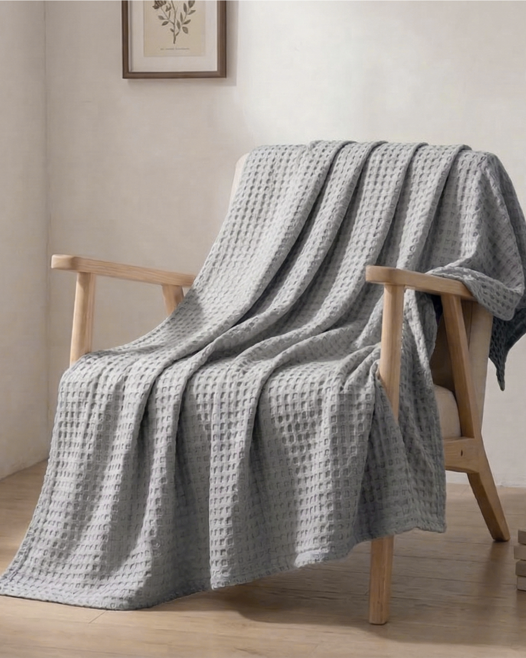 Classic Waffle Blanket Made From 100 Percent Cotton
