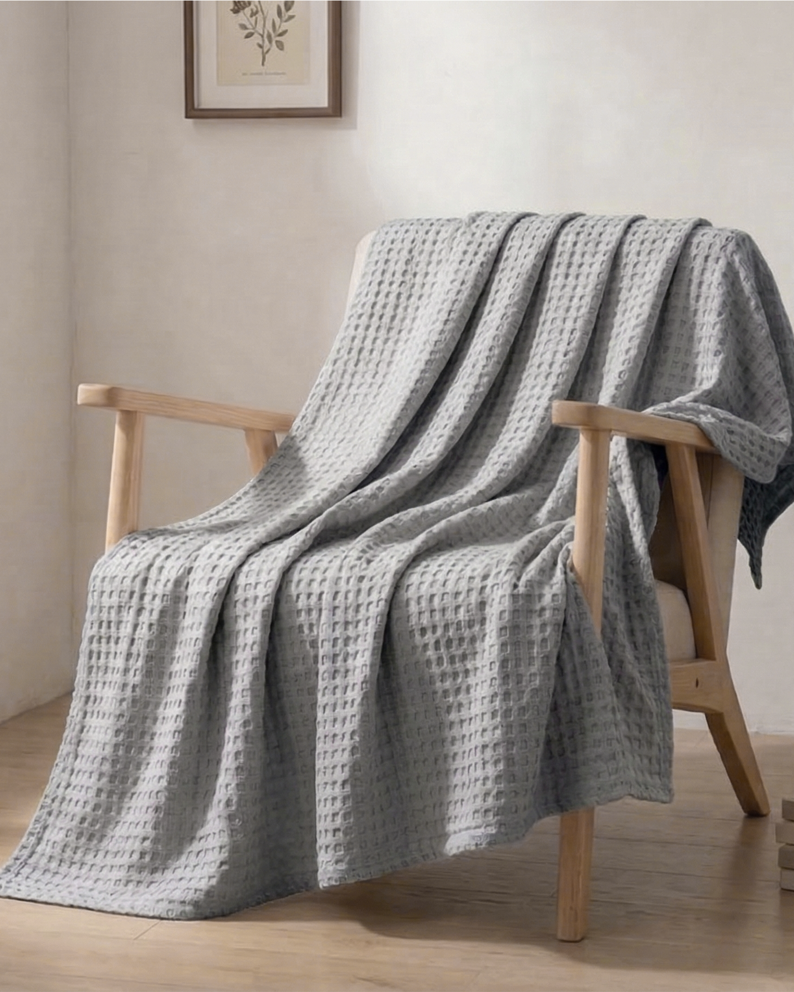 Classic Waffle Blanket Made From 100 Percent Cotton