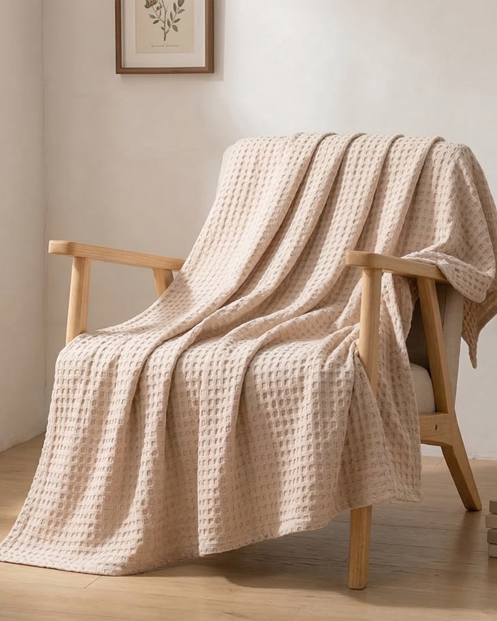 Classic Waffle Blanket Made From 100 Percent Cotton